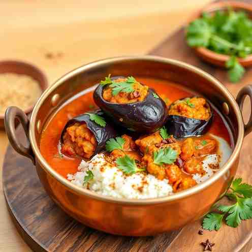 Bagara Baingan Recipe - Stuffed Eggplant Curry